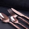 Jogo Talheres Mesa Faqueiro 24 Pçs Rose Gold Berlinger Haus - 8