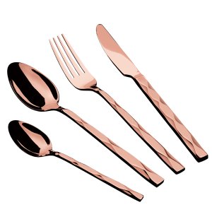 Jogo Talheres Mesa Faqueiro 24 Pçs Rose Gold Berlinger Haus