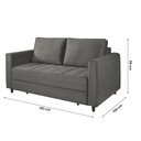 Ver imagem 5 de Sofá Cama Belize 2 Lugares Com Pés de Madeira e Rodízios Grafite