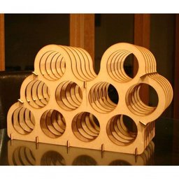 Mini Adega Mdf para 10 Garrafas - 2