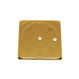 Tampa P/ Ralo Grelha Quadrado 10cm Abre/ Fecha - Dourado - 2