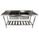 Ver imagem 1 de Mesa com 02 Cubas de 50x40x30 Nortinox