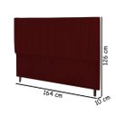 Ver imagem 2 de Cabeceira Estofada Box Casal Queen Size Encosto para Cama Corola 164x126 Cm Marsala