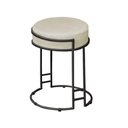 Ver imagem 1 de Puff Decorativo Sarah Sala e Recepção Metal Preto em Veludo