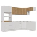 Ver imagem 5 de Cozinha Planejada 7 Peças sem Tampo com Rodapé Ipanema CabeCasa MadeiraOriginals Branco/Acácia