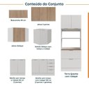 Ver imagem 3 de Cozinha Planejada 7 Peças sem Tampo com Rodapé Ipanema CabeCasa MadeiraOriginals Branco/Acácia