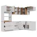 Ver imagem 6 de Cozinha Planejada 7 Peças sem Tampo com Rodapé Ipanema CabeCasa MadeiraOriginals Branco/Acácia