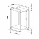Ver imagem 3 de Mesa Lateral Orgânica Curva 65x33cm com Pé em Metal Luna