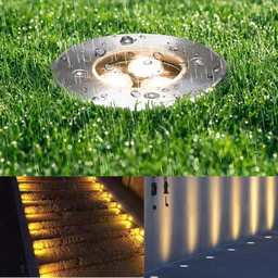 Kit 10 Balizadores Led SMD Blindado 3W Bivolt Spot De Embutir Em Piso Chão Gramado Escada Jardim Luz - 3