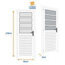 Ver imagem 3 de Porta de Aluminio Laminada 210 X 85cm com Divisão Fixa