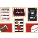 Ver imagem 1 de Quadro Infantil Menino 6 Un A4 Vidro e Pendurador