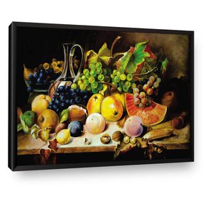 Quadro Decorativo Gourmet Mesa de Frutas Moldura