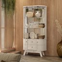 Ver imagem 2 de Cristaleira Portas de Vidro Moss 90cm Calacata/Off White Sala de Jantar