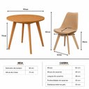 Ver imagem 3 de Mesa Compacta Tampo em MDF Tx 90cm & Cadeiras Leda Almofadas Ergônomicas