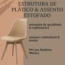 Ver mais imagens de Mesa Compacta Tampo em MDF Tx 90cm & Cadeiras Leda Almofadas Ergônomicas