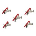 Ver imagem 1 de Kit 5 Torneiras Esfera Jardim Cadeado C/ Bico Geral 1/2x3/4:não Se Aplica/cromo