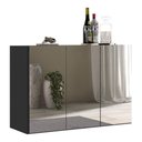 Ver imagem 1 de Aparador Buffet 2 Portas Com Espelho Suspenso Vegas V3612 Preto Preto