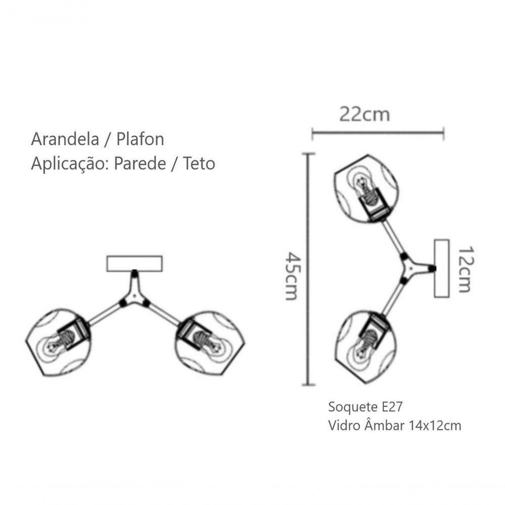 Arandela Krypton Cabeceira De Cama C/ Led - 6