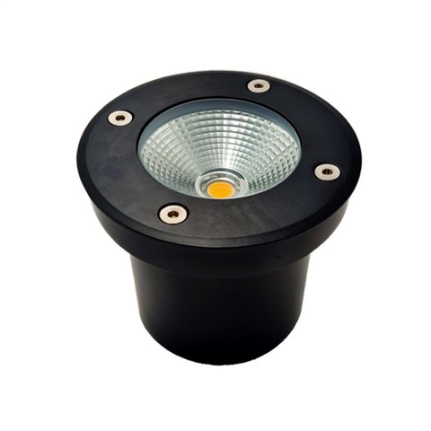 Balizador de Embutir Piso Solo Preto Ip67 Led 5w 3000k Bivolt