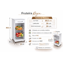 Ver imagem 3 de Fruteira Régia com 2 Cestos Metálicos e 1 Gaveta Compacta e Moderna:branco