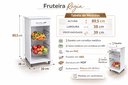 Ver imagem 3 de Fruteira Régia com 2 Cestos Metálicos e 1 Gaveta Compacta e Moderna:branco