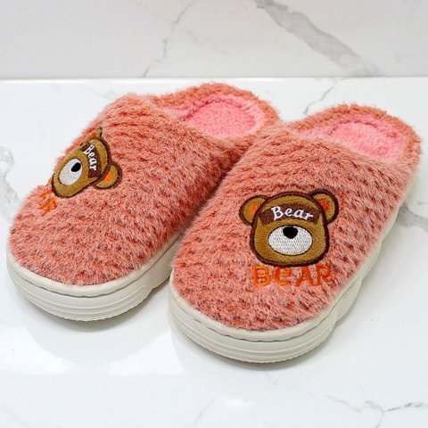 Pantufas Infantil Sapatos Chinelos de Inverno Urso Ursinho