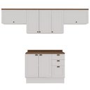 Ver imagem 2 de Armário de Cozinha Compacta Modulada 2,80m 8 Peças Iluminata Genialflex