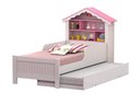 Ver imagem 2 de Cama Solteiro Princesa Rosa com Auxiliar e 2 Colchões Vitamov
