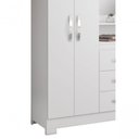 Ver imagem 4 de Guarda-roupa 2 Portas Denali Branco - Moveisaqui