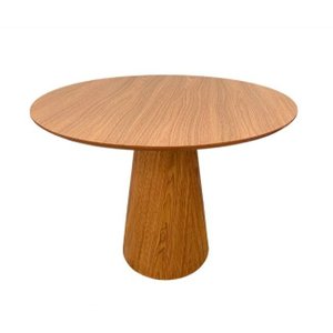 Mesa de Jantar Redonda Cone 110 Cm Freijó Personal Moveis Design Mesa de Jantar Cone Marrom