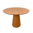 Ver imagem 1 de Mesa de Jantar Redonda Cone 110 Cm Freijó Personal Moveis Design Mesa de Jantar Cone Marrom