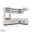 Ver imagem 4 de Cozinha Modulada 7 Peças sem Tampo com Rodapé Ipanema CabeCasa MadeiraOriginals Verde/Folha/Acácia