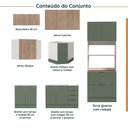 Ver imagem 3 de Cozinha Modulada 7 Peças sem Tampo com Rodapé Ipanema CabeCasa MadeiraOriginals Verde/Folha/Acácia