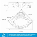 Ver imagem 4 de Banheira de Hidromassagem Acapulco Gran Luxo 150x211x51cm - P3 - 110v - com Aquecedor e Cromoterapia