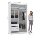 Ver imagem 4 de Guarda Roupa Dormitório Modulado Alpes 2 Portas de Correr - Módulo Roupeiro Alpes - Luciane:azul