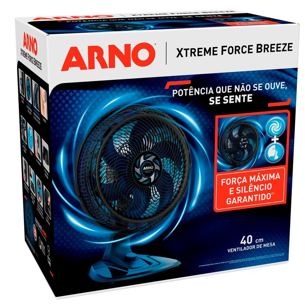 Ventilador de Mesa Arno Xtreme Force Breeze 40cm 6 Pás 3 Velocidades VB40 - 9
