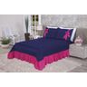COBRE LEITO HELO CASAL 03 PEÇAS - SEM MATELADO - MARINHO/PINK - 1