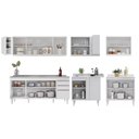 Ver imagem 6 de Armário de Cozinha Modulado de Canto 7 Peças Cp36 com Pia Inox Branco - Lumil Lumil Móveis