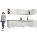 Ver imagem 5 de Armário de Cozinha Modulado de Canto 7 Peças Cp36 com Pia Inox Branco - Lumil Lumil Móveis