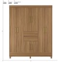 Ver imagem 2 de Guarda Roupa Casal 8 Portas e 2 Gavetas Paranaguá Amêndola Touch