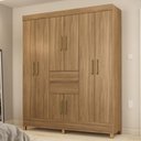 Ver imagem 1 de Guarda Roupa Casal 8 Portas e 2 Gavetas Paranaguá Amêndola Touch