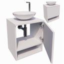 Ver imagem 2 de Gabinete Armário para Banheiro com Cuba e Espelho 40cm