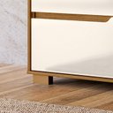 Ver imagem 3 de Comoda Casal Quarto Georgia 8 Gavetas Freijo com Off White - Moval