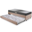 Ver imagem 1 de Bicama Box Solteiro Linho 88x188x28 Cm com Colchão Dual Firm Espuma Ecoflex
