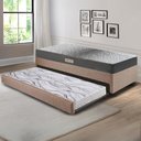 Ver imagem 3 de Bicama Box Solteiro Linho 88x188x28 Cm com Colchão Dual Firm Espuma Ecoflex