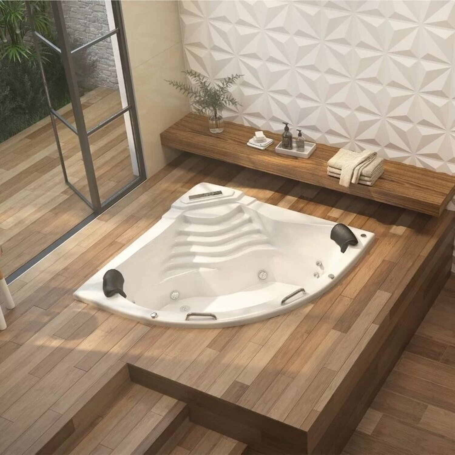 Banheira de Hidromassagem Acapulco Gran Luxo 150x211x51cm - P6 - 220v - sem Aquecedor e Cromoterapia - 3