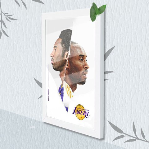 Quadro Decorativo Black Mamba + Vidro 33x25 Sala Escritório:branco