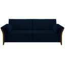 Ver imagem 6 de Sofá Living 3 Lugares 222cm Pés Madeira Roya M22 Veludo Azul Marinho - Mpozenato