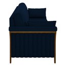 Ver imagem 5 de Sofá Living 3 Lugares 222cm Pés Madeira Roya M22 Veludo Azul Marinho - Mpozenato