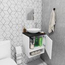 Ver imagem 4 de Gabinete Armário para Banheiro com Cuba e Espelho 40cm